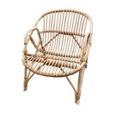 Vintage shell rattan chair
