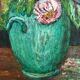 Painting bouquet of peonies