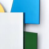 Colored Mirror with an Irregular Shape in the Style of Ettore Sottsass