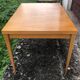 Blonde wooden table with extensions, vintage 1960s.