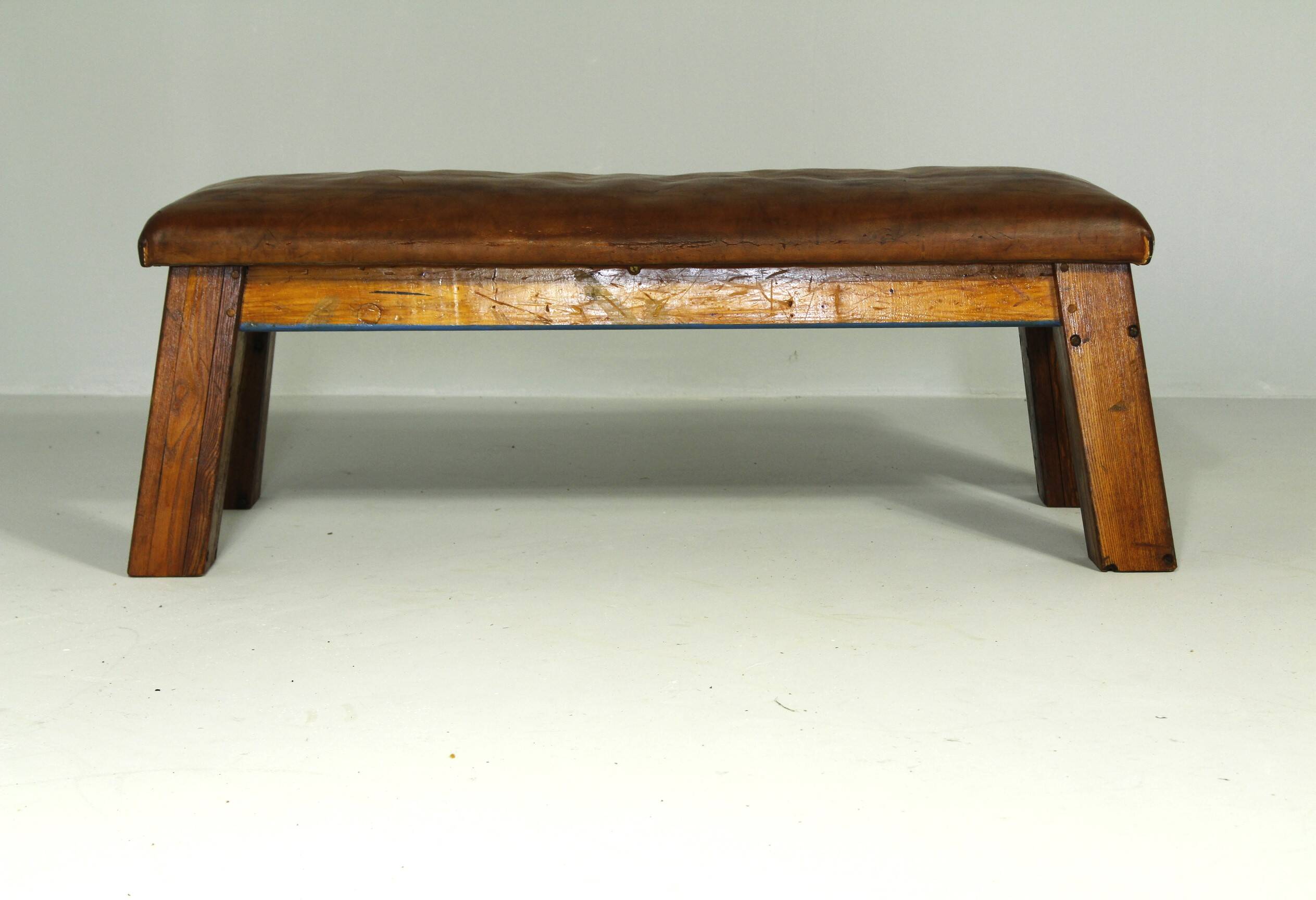 Leather Gym Bench, 1950s