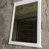 Mid-20th century white wooden fireplace trumeau