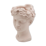 Woman's head pot cover "Athena" pale pink