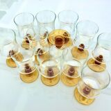 Set of 12 vintage wine glasses
