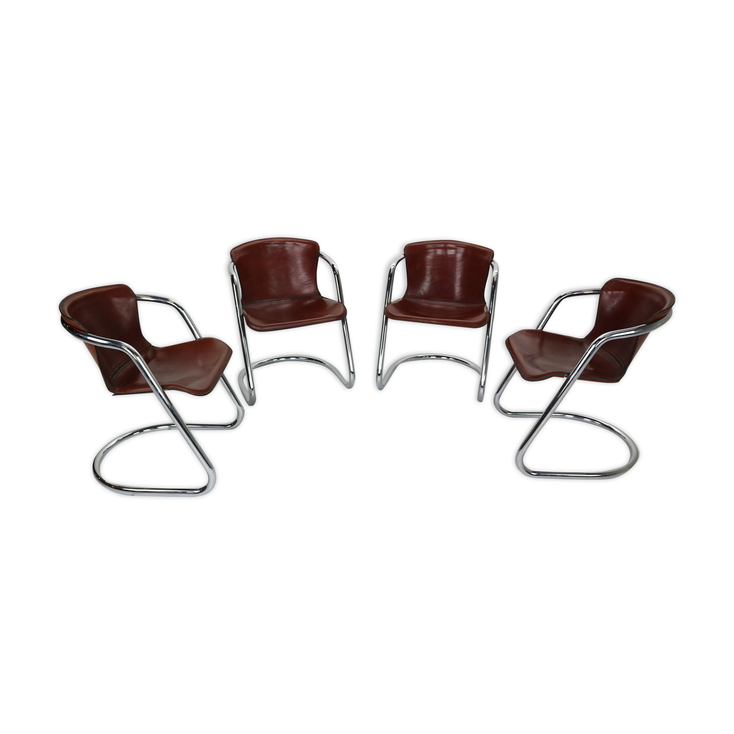 Set of 4 chairs for Cidue, 1970s, Italy