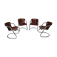 Set of 4 chairs for Cidue, 1970s, Italy
