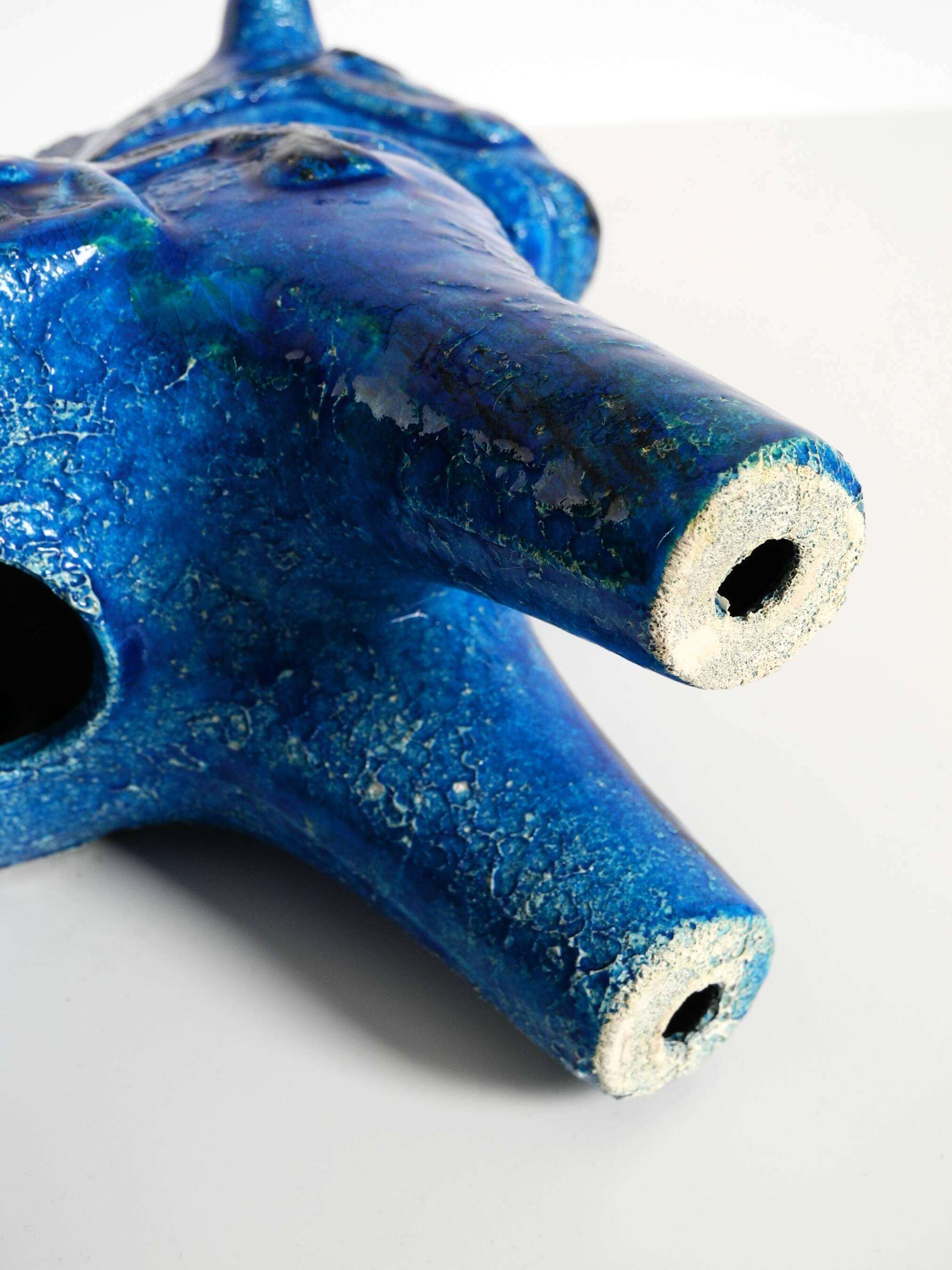 60s ceramic horse from the Rimini Blue collection by Aldo Londi for Bitossi