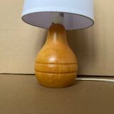 Small old turned wood lamp