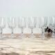 6 red wine glasses in Arques crystal, Louvre model.