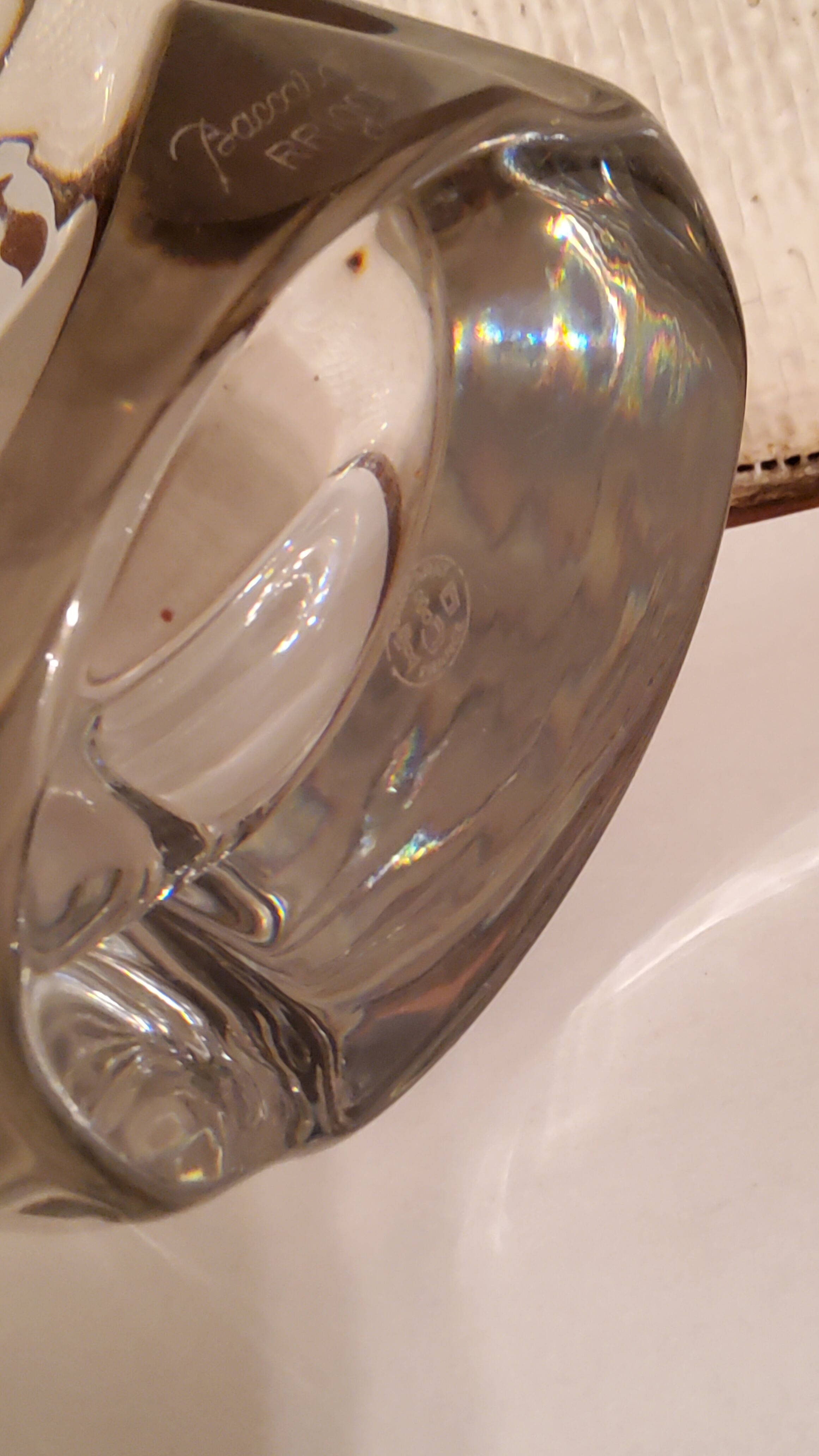 Baccarat vase signed Robert Rigot model Giverny 28cm