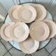 Set of 8 dessert plates Digoin model France powder pink