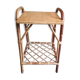 Vintage rattan wicker bedside table 1960 1970