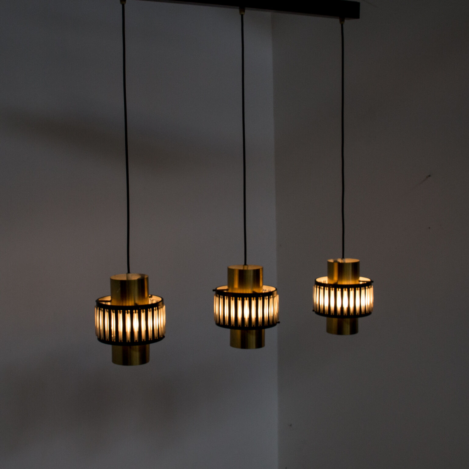 Dutch design metal hanging lamp 70s