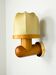 Italian "Cocoon" wall light, resin and pine wood, 1970s