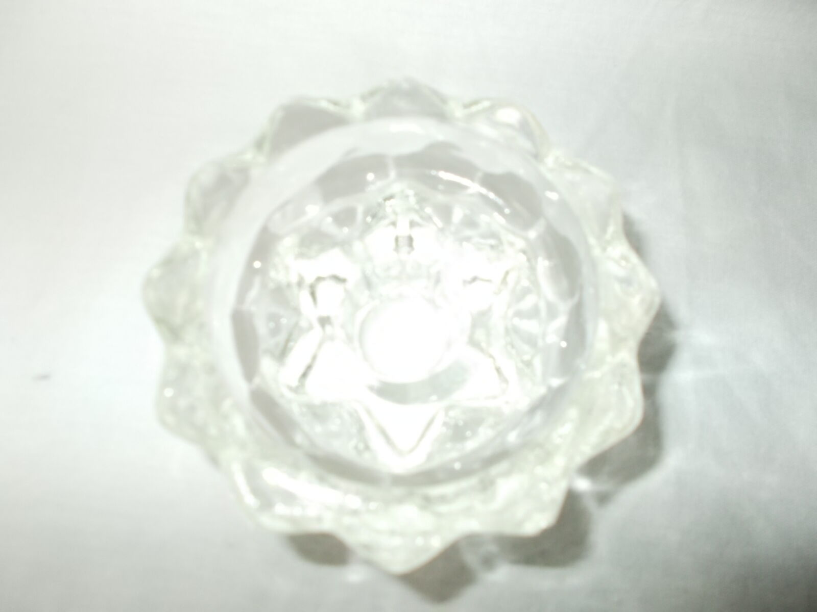 Candlestick shape in "star" crystal glass