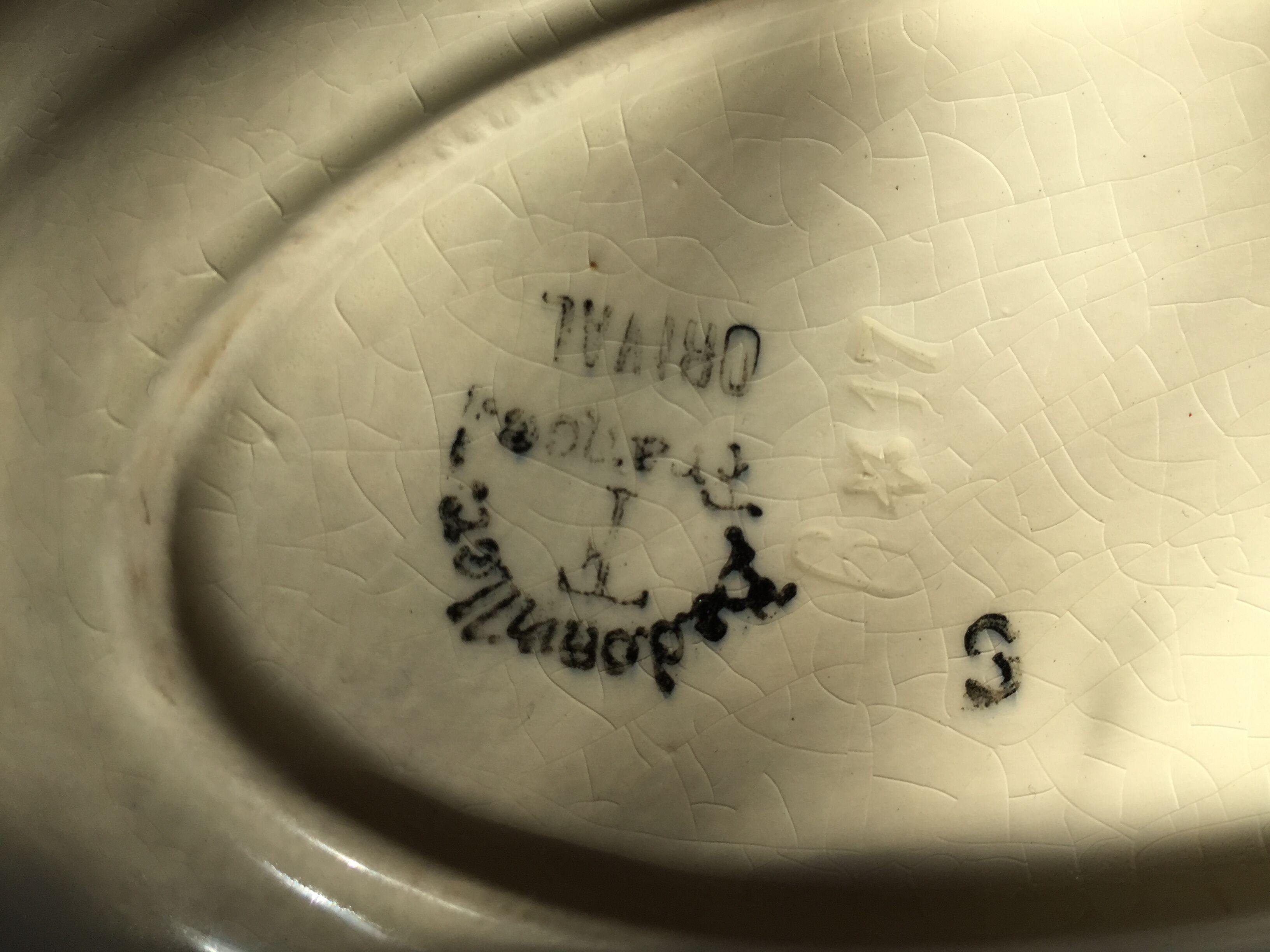 Oval dish Badonviller ceramic