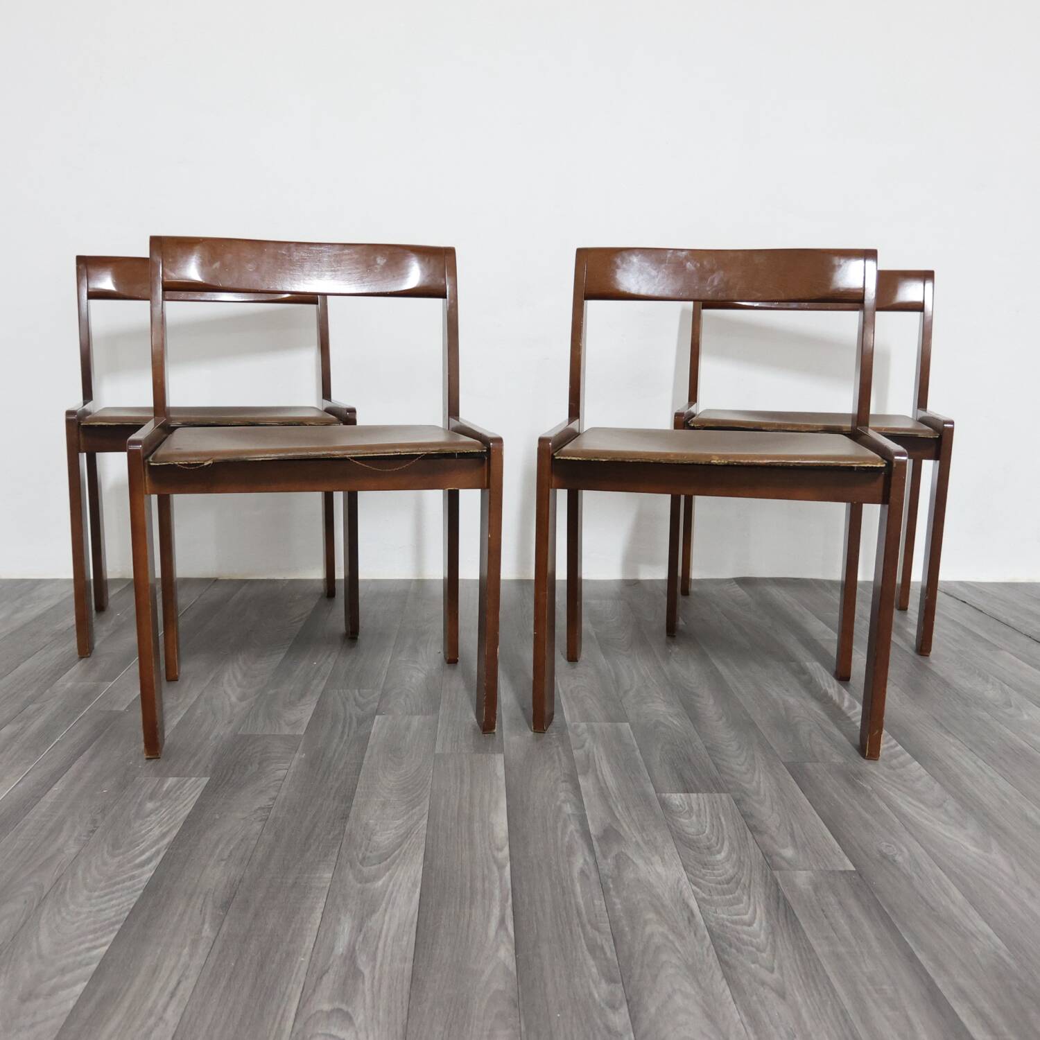 Set Da Pranzo 4 sedie In Legno Anni ‘60 Design Modernariato Vintage