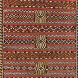 Vintage Moroccan Vegan Silk/Wool Berber Kilim 200x106 cm Kelim Rug