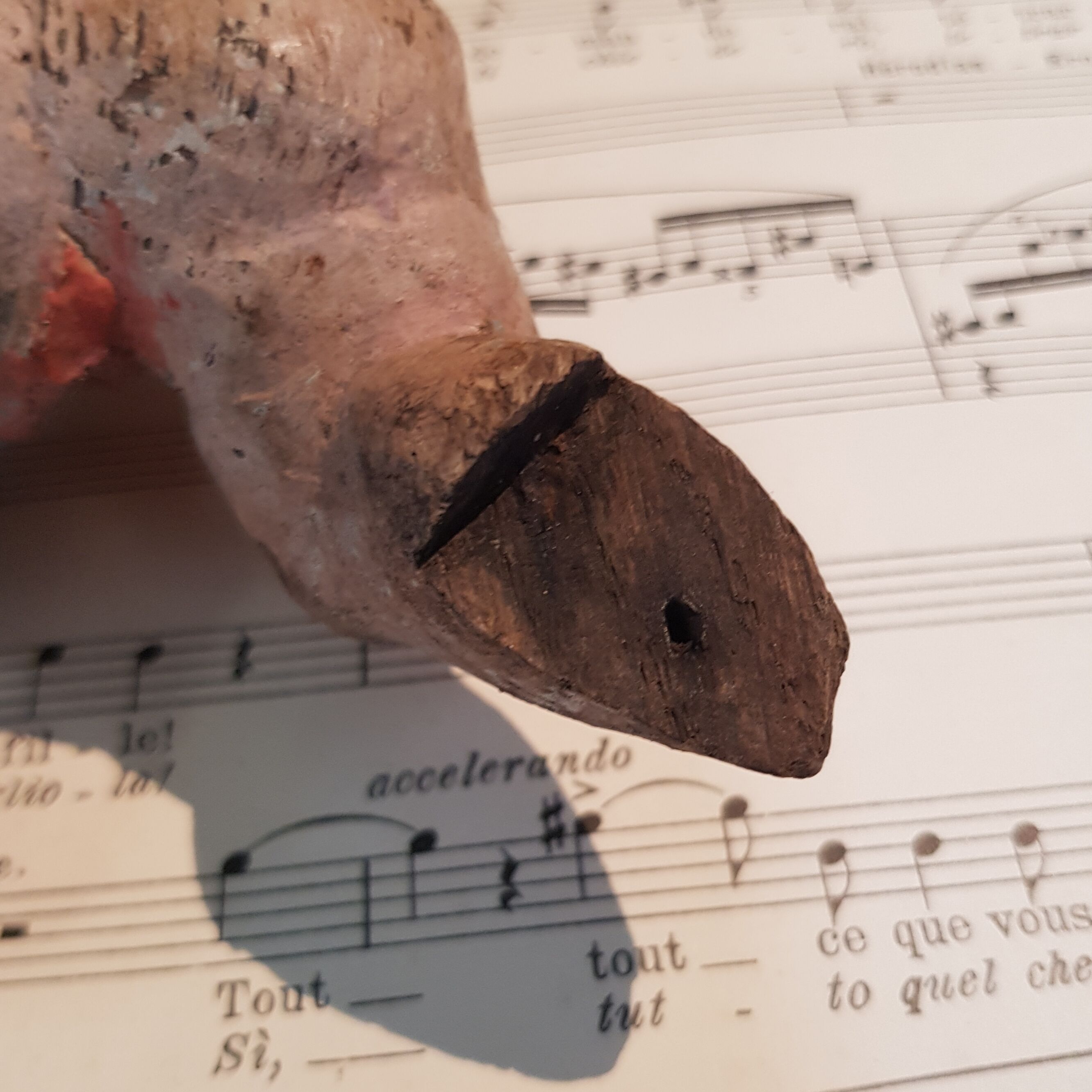 Carved wooden cherub or putto