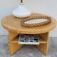 Table basse ronde vintage design style Maison Regain 1970s