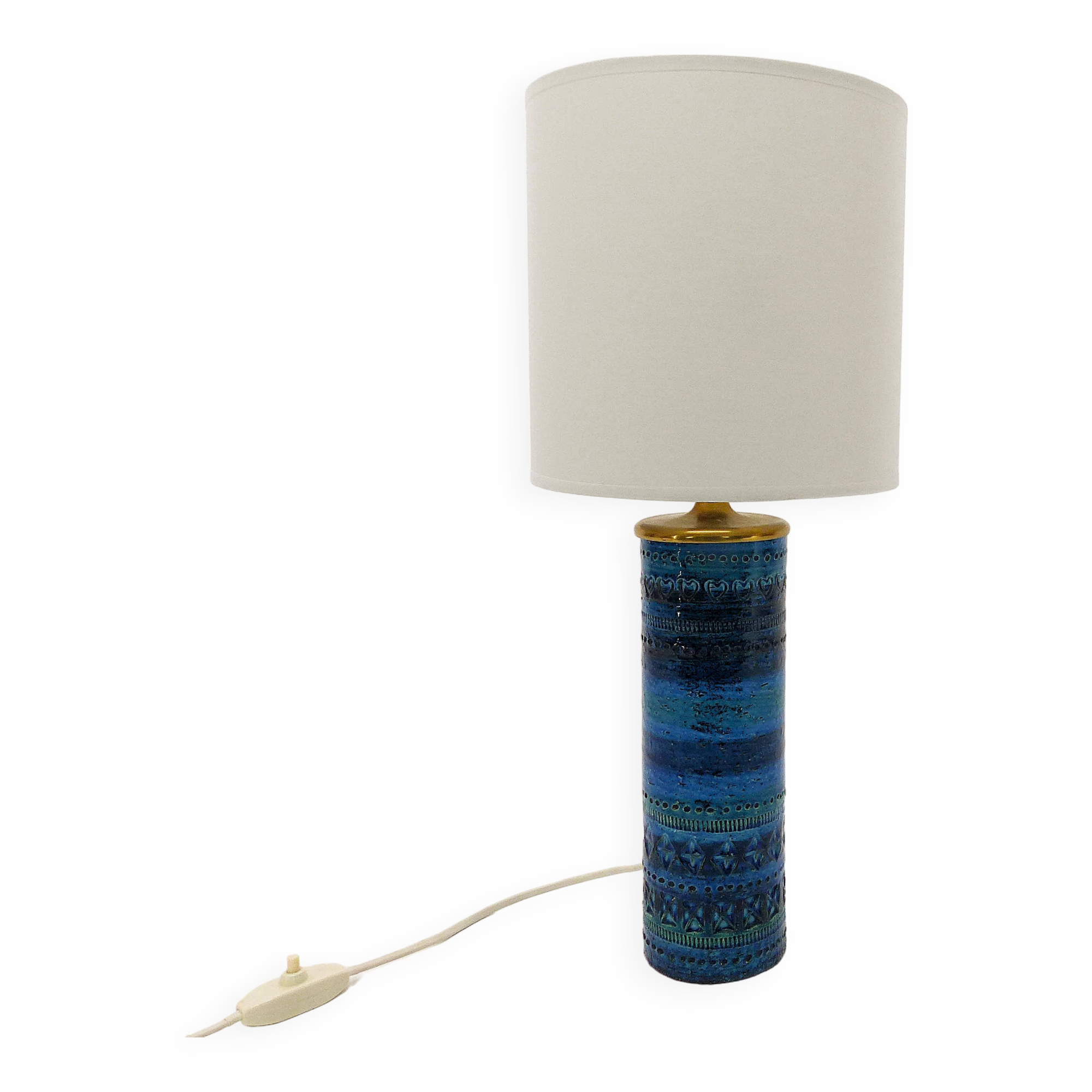 Rimini blue roller lamp Aldo Londi for Bitossi 1960