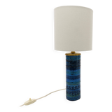 Lampe rouleau bleu Rimini Aldo Londi pour Bitossi 1960