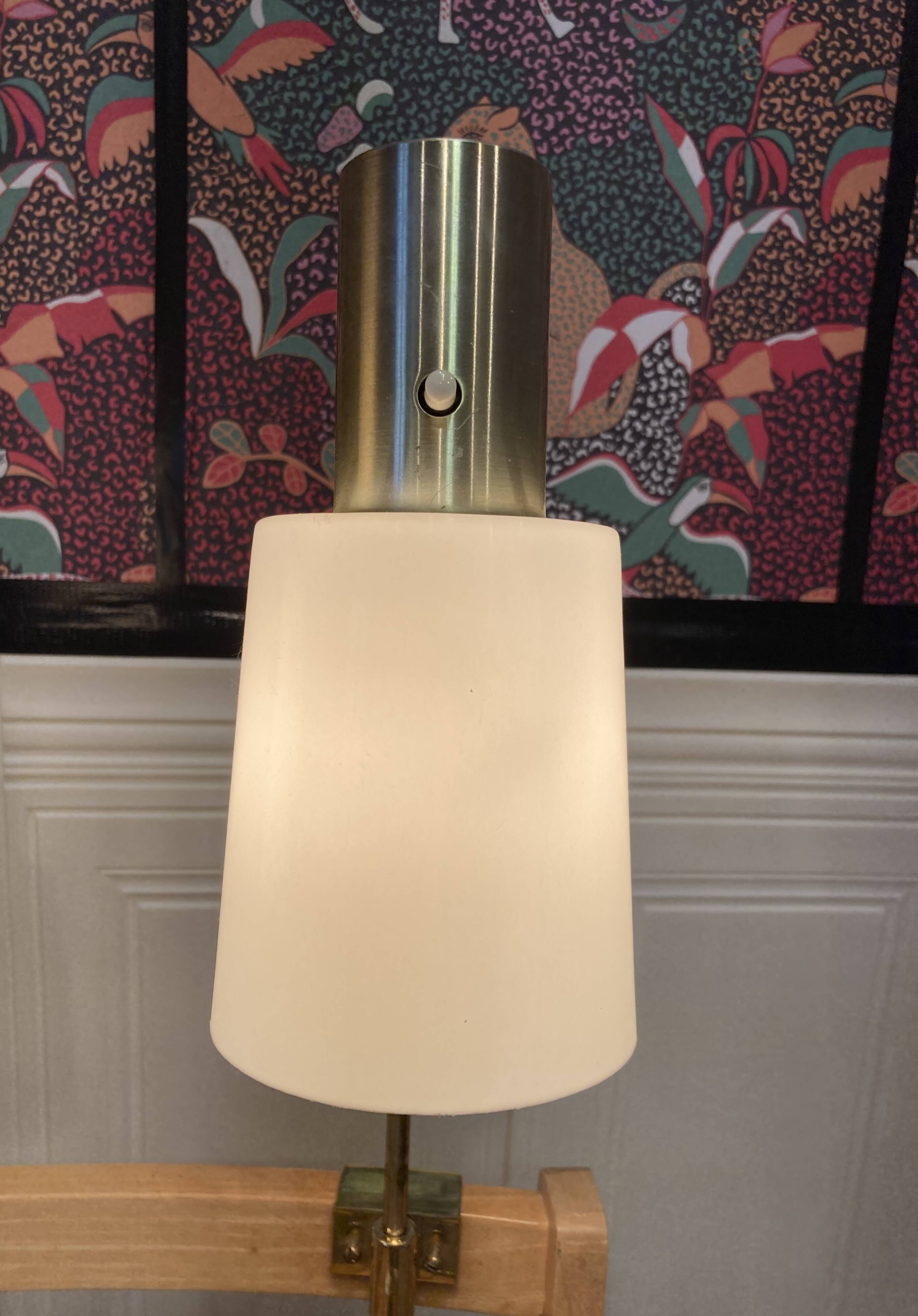 Paire de grandes lampes modulables industrielles 1950.