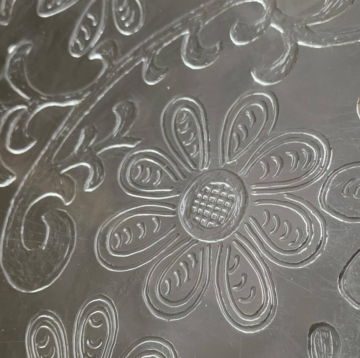 Large Finnish glass plate from the mid-century by Humppila.