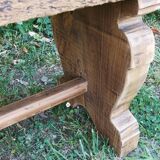 Brutalist oak bench
