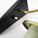 Set of 2 brass and glass wall lamps, 1950s