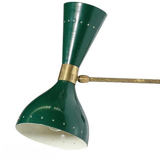 Paire d'appliques diabolo vert canard