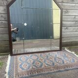 Miroir à Carreaux cadre acajou  , Art Déco
