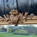 Louis XVI Style Mirror In Stuccoed And Gilded Wood Circa 1880