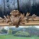 Louis XVI Style Mirror In Stuccoed And Gilded Wood Circa 1880