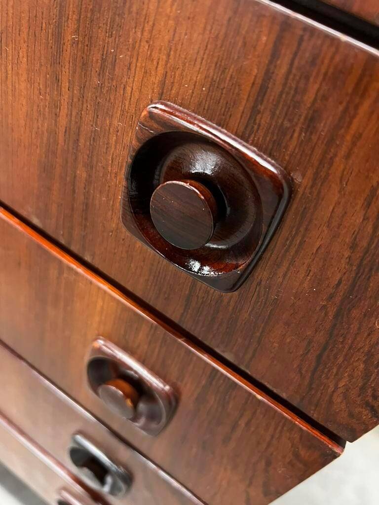 Vintage wooden bar cabinet with chrome frame