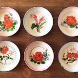 Set of 6 Peacock hollow plates