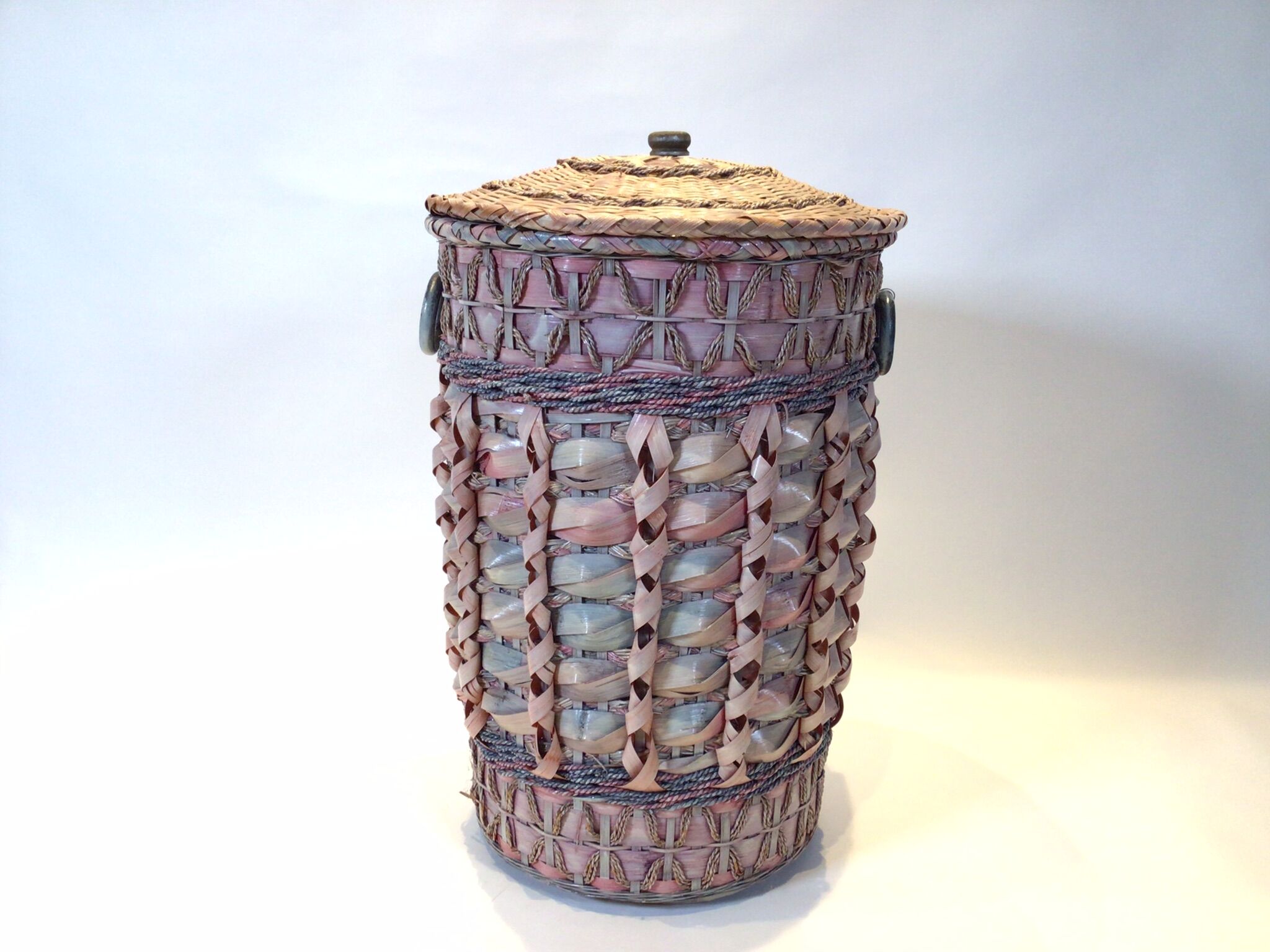 Colorful rattan basket