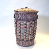 Colorful rattan basket