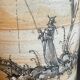 Italian ceramic lamp signed M Vanni Firenze with Orientalist decoration.