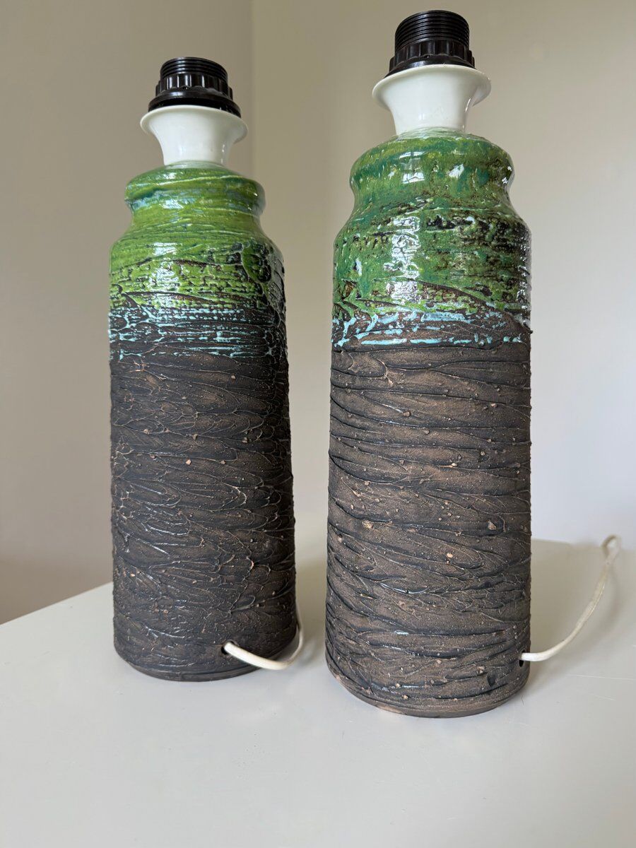 Swedish ceramic table lamps from Tilgmans, 1960s, set of 2