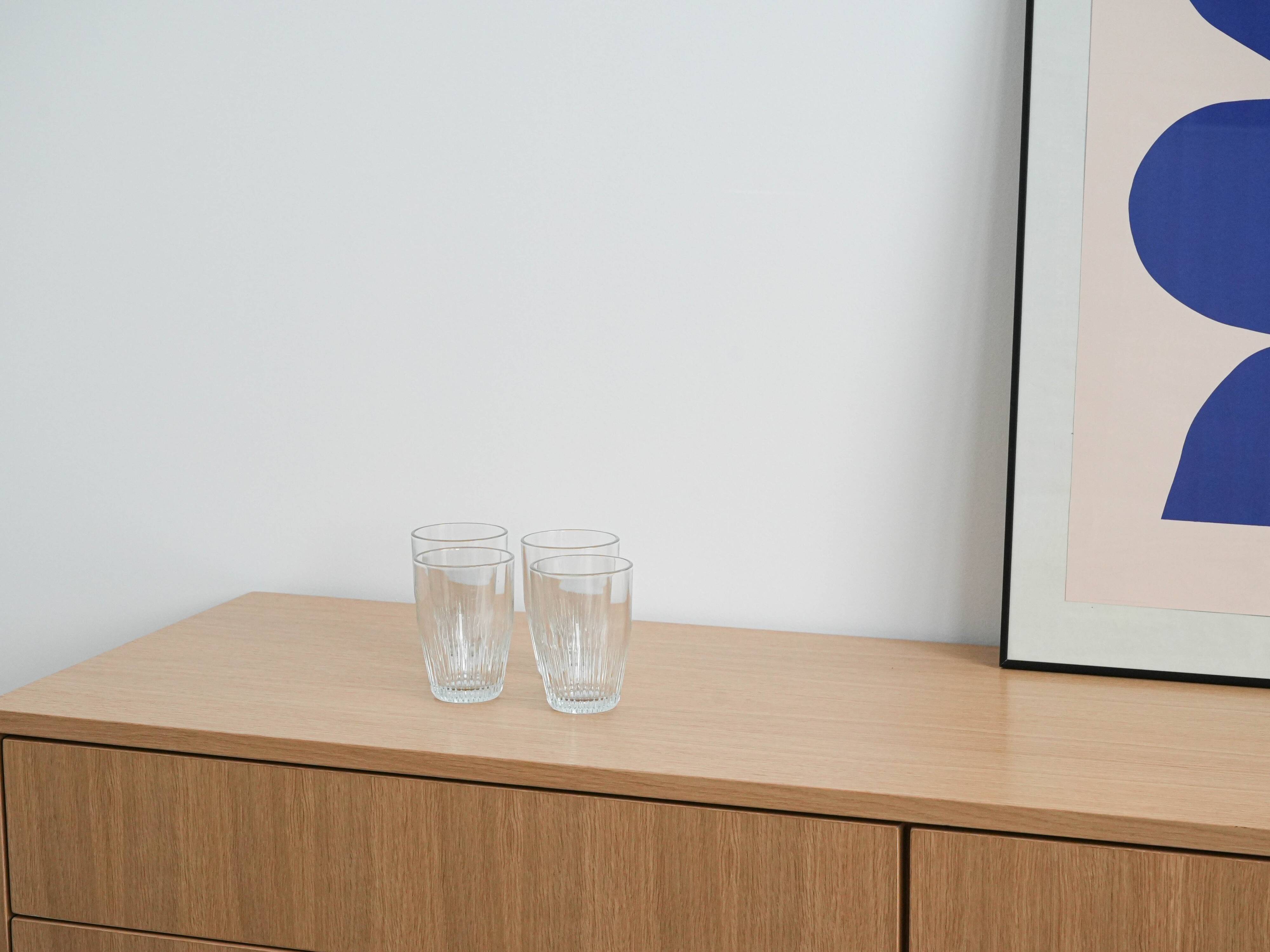 Set of four glasses, Danish design, 1970s, manufactured in Denmark