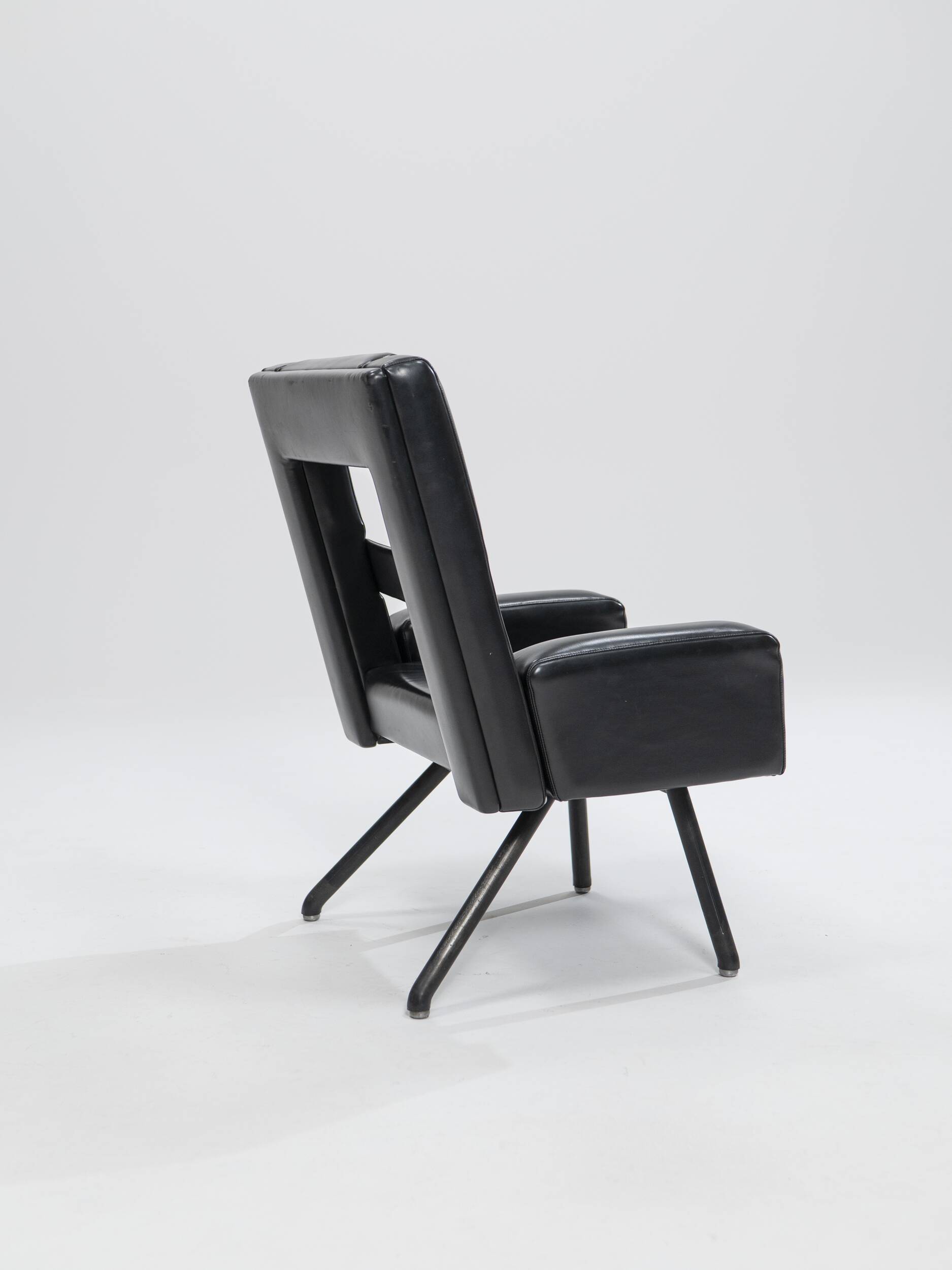 Leatherette Armchair Prototype, Italy, 1980s