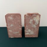 Pair of Art Deco Red Marble Bookends