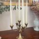 Brutalist solid brass candlestick