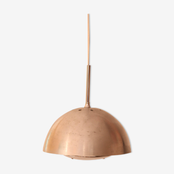 Brushed metal pendant light