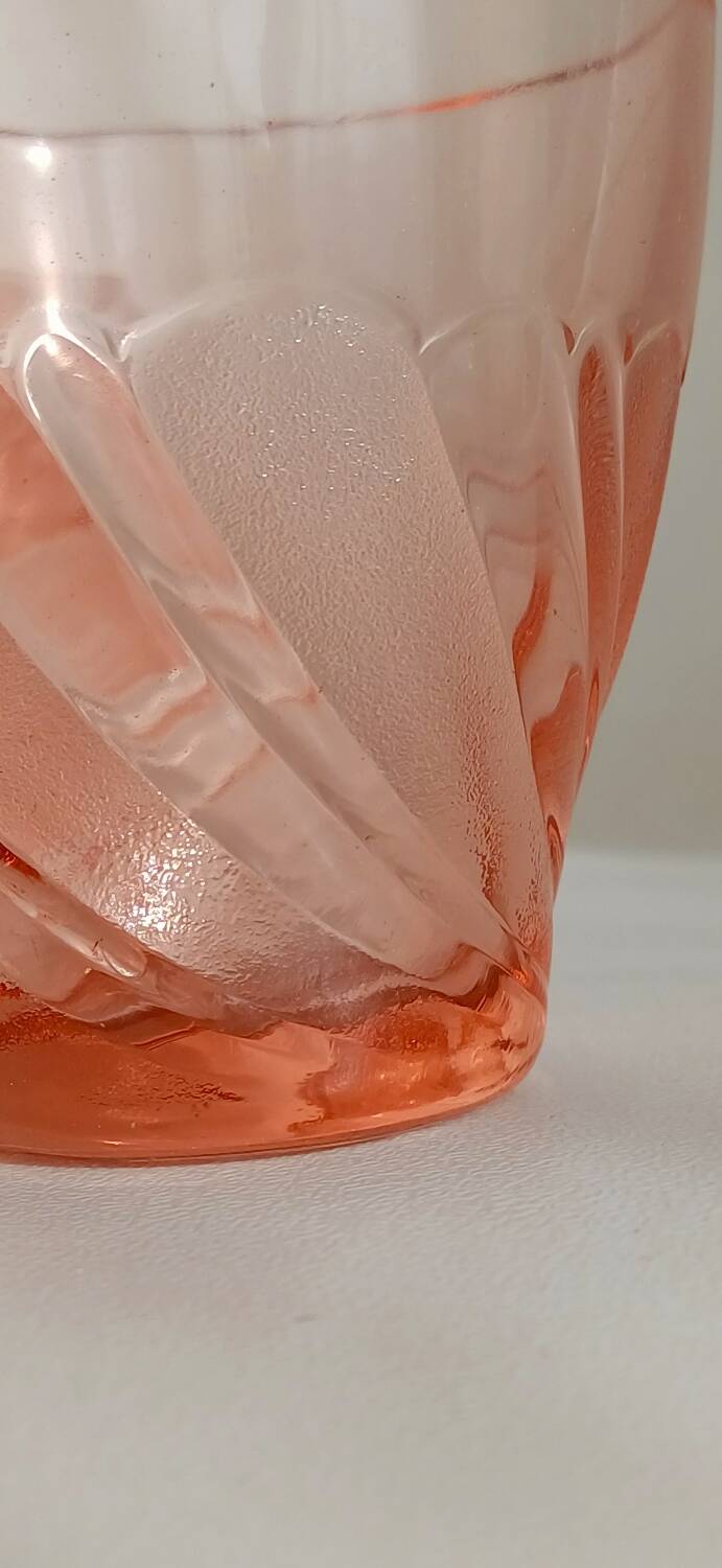Vintage pink glass