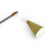 Adjustable "string" type wall light with green original shade.
