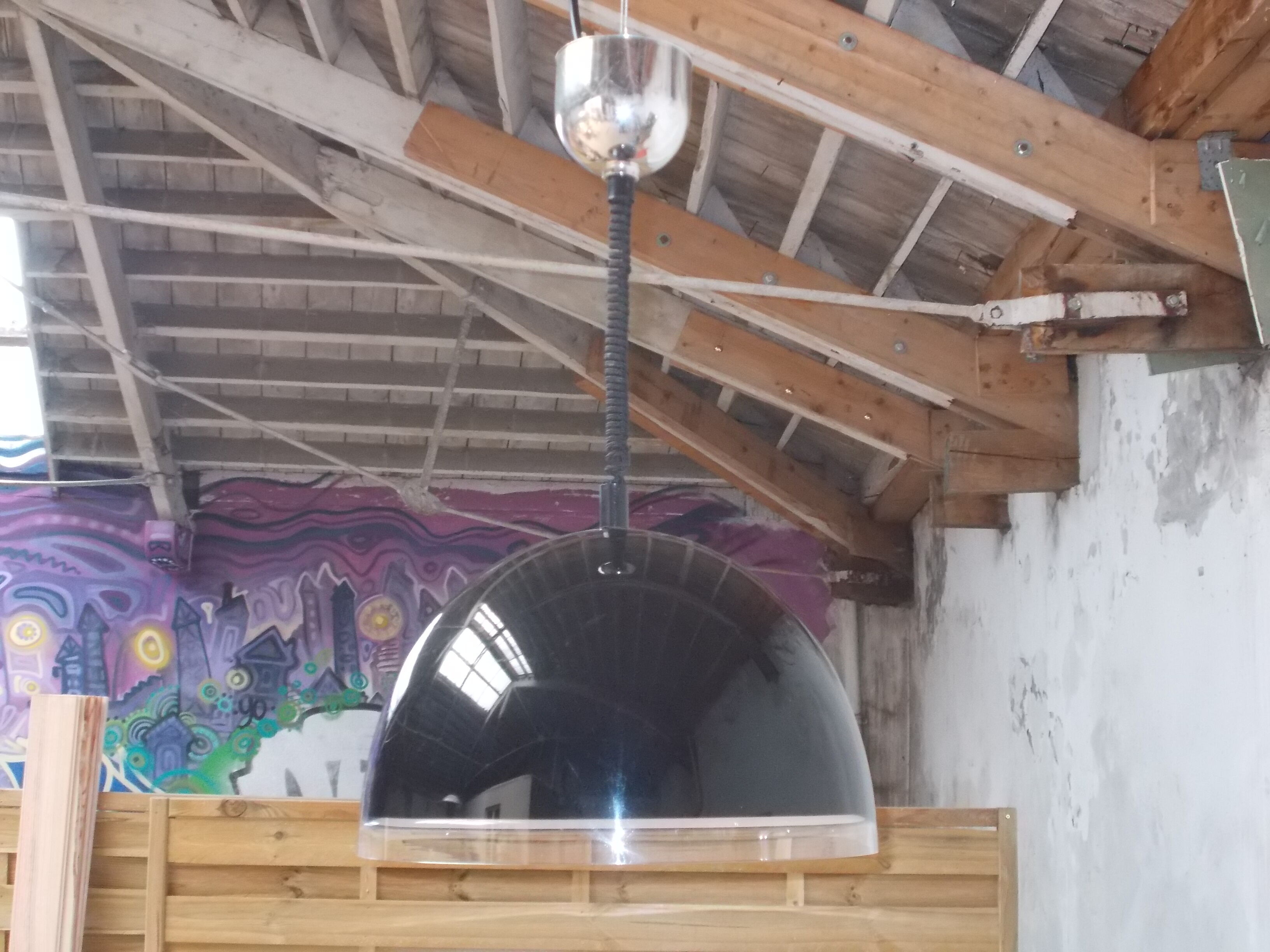 Italian hanging lamp Guzzini half sphere