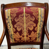 Pair of cross-back armchairs, Empire style, 19th century.