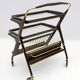 Cesare Lacca Mid-Century Modern Italian Walnut Brass Bar Cart by Cassina